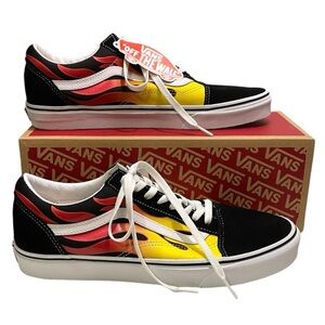 VANS Old Skool Flame Men’s Black Low Top Sneakers VN0A38G1PHN